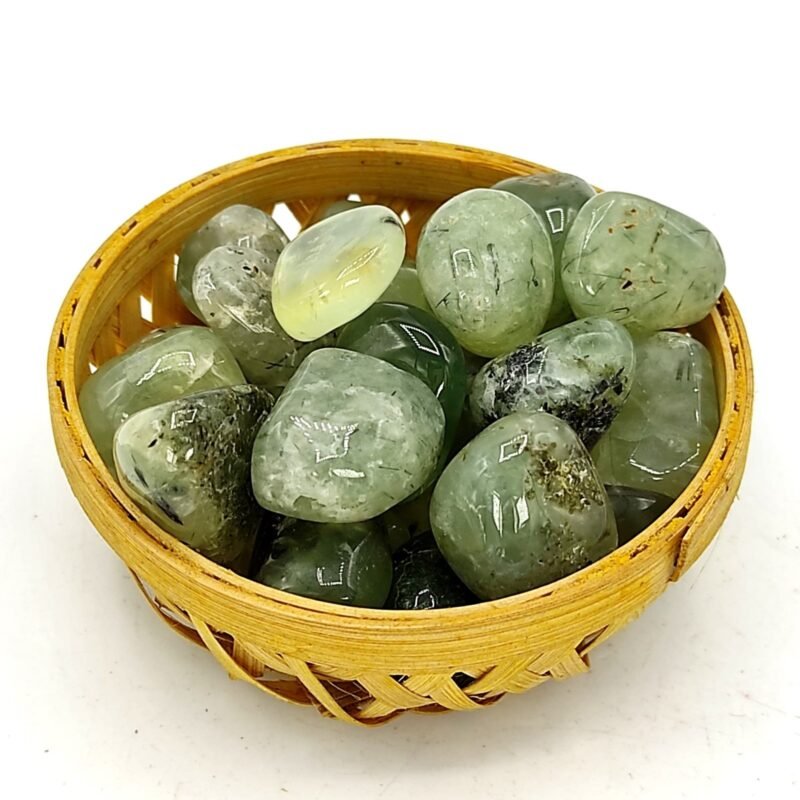 Divinity Healing Original Crystal Tumble GemStone For Manifestation, Abundance , Healing and Meditation (Prehnite) Chakra Tumbled Stones Abundance Stones 13