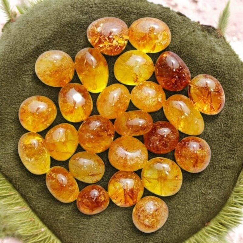 Divinity Healing Natural Citrine Tumble Premium AAA Grade Original Crystal for Luck, Prosperity, Abundance for Meditation, Yoga, Healing (Pack of Two Tumbles) Chakra Tumbled Stones Abundance Stones 18
