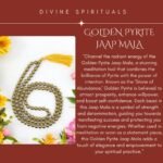 Divinity Healing Golden Pyrite Jaap Mala Premium Certified 108+1 Beads Unisex Crystal Mala For Prosperity, Abundance & Manifestation For Jewellery & Jaap Crystal Mala Abundance Stones 17