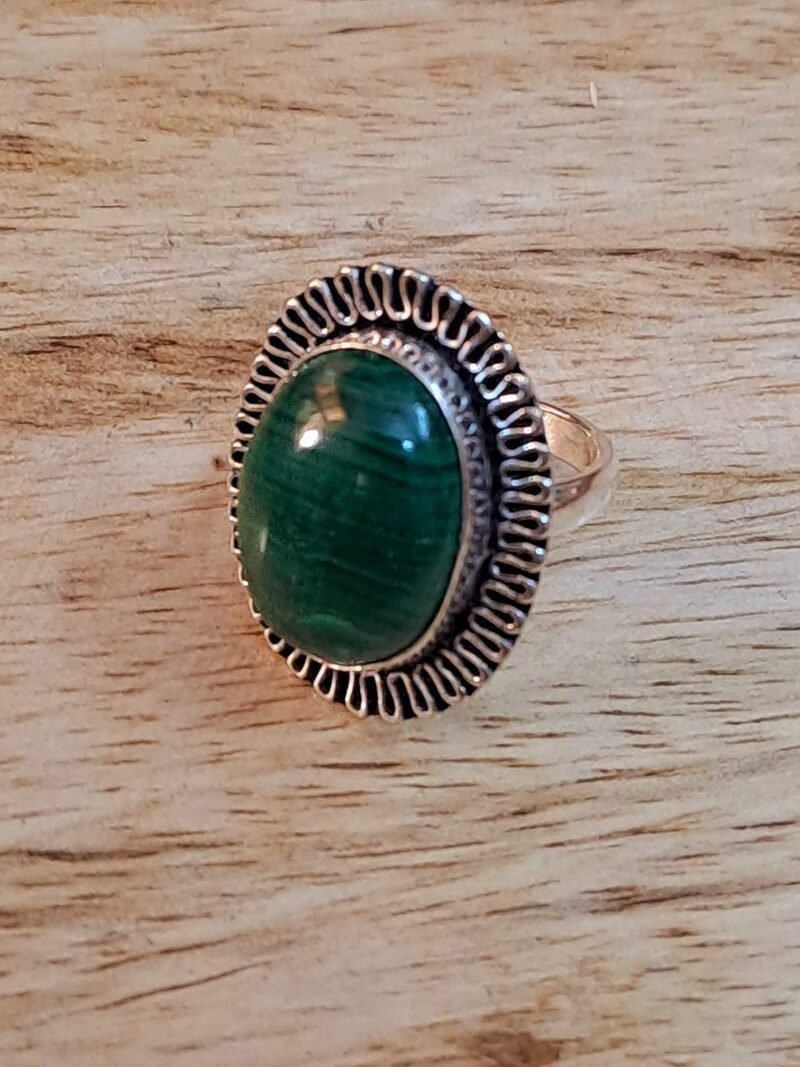 Divinity Healing Certified Malachite Adjustable Crystal Ring for Love – The Gaurdian of Heart Unisex Ring Crystal Mala Abundance Stones 14