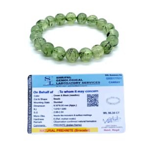 Divine Spirituals Prehnite Natural Bracelet Pure Certified 8mm Unisex Bracelets Super AAA Quality for Healing Meditation Success and Abundance