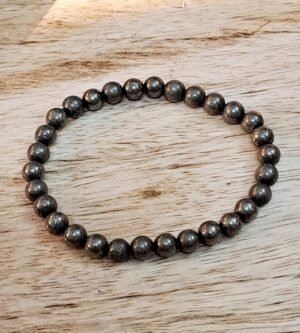 Natural Real Pure Crystal Certified 8 mm Bracelet for Men and Women for Good Luck, Love, Abundance, Healing and Meditation (Natural Pyrite 6 mm Bracelet)