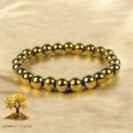 Divinity Healing Golden Pyrite Premium Bracelet AAA Grade Certified 8mm Round Beaded Unisex Real Crystal Bracelet for Wealth, Protection & Confidence Chakra Healing Bracelets Abundance Stones 18 Divinity Healing Golden Pyrite Premium Bracelet AAA Grade Certified 8mm Round Beaded Unisex Real Crystal Bracelet for Wealth, Protection & Confidence Chakra Healing Bracelets Abundance Stones 18