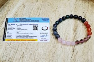 Zodiac Crystal Capricorn Sun Sign Certified Bracelet Original Natural 8 mm Stone Beads (Unisex) with Palo Santo Stick