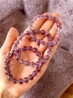 Divinity Healing Natural Crystal Ametrine Bracelet 8mm Stretchable Original Semi Precious Gemstone Bracelet For Balancing Energy – Crown & Solar Plexus Chakras Chakra Healing Bracelets Abundance Stones 27