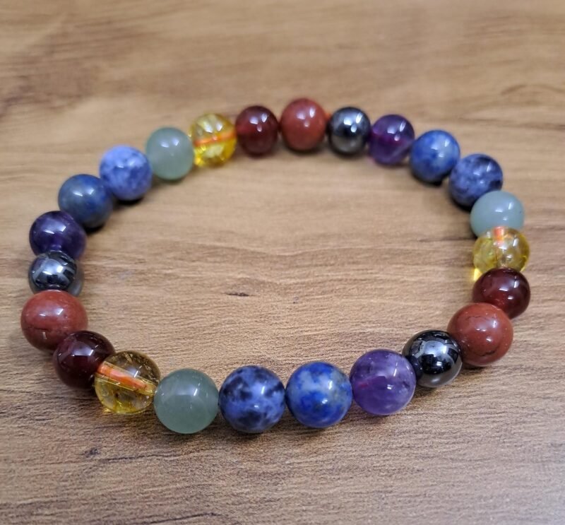 Divinity Healing 7 Chakra Natural Pure Certified 8mm Unisex Bracelets Super AAA Quality for Healing Meditation Success and Abundance (Seven Chakra Bracelet) Chakra Healing Bracelets 7 Chakra Bracelet 14