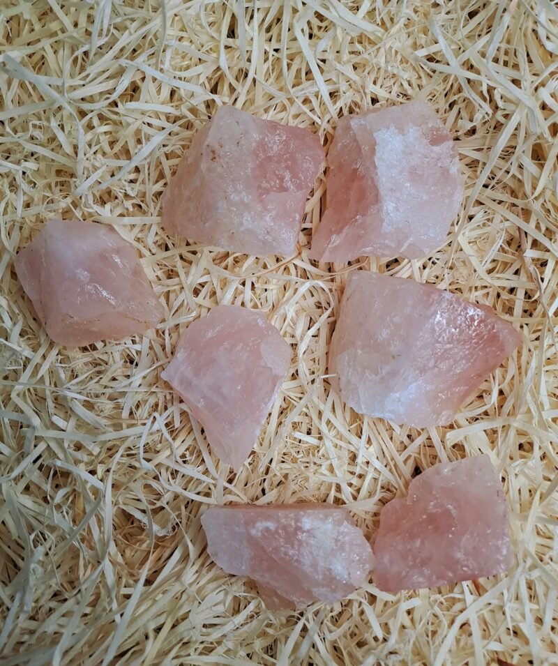 Divinity Healing Natural Rose Quartz Raw Rough Stones. Weight : 100 to 150 Grams Approx. | Pack of 1 to 4 Beautiful Natural Raw Stones depending on Raw Crystal Stone Size | Hand Picked and Cleaned Natural Healing Crystals Abundance Stones 15