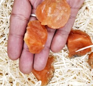 Orange Calcite Raw Elite Unique Crystal Stone Value Pack of 1 - AAA Grade Beautiful Piece (50mm Plus Size)