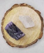 Divinity Healing Amethyst and Clear Quartz AAA Grade Raw Natural Crystal Combo with Wooden Natural Bark Coaster for Healing, Meditation and Manifestation Natural Healing Crystals Abundance Stones 14 Divinity Healing Amethyst and Clear Quartz AAA Grade Raw Natural Crystal Combo with Wooden Natural Bark Coaster for Healing, Meditation and Manifestation Natural Healing Crystals Abundance Stones 14