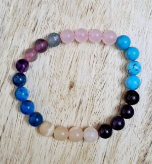 Zodiac Crystal Pisces Sun Sign Certified Bracelet Original Natural 8 mm Stone Beads (Unisex) with Palo Santo Stick
