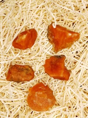 Orange Calcite Raw Elite Unique Crystal Stone Value Pack of 1 - AAA Grade Beautiful Piece ( 50mm Plus Size)