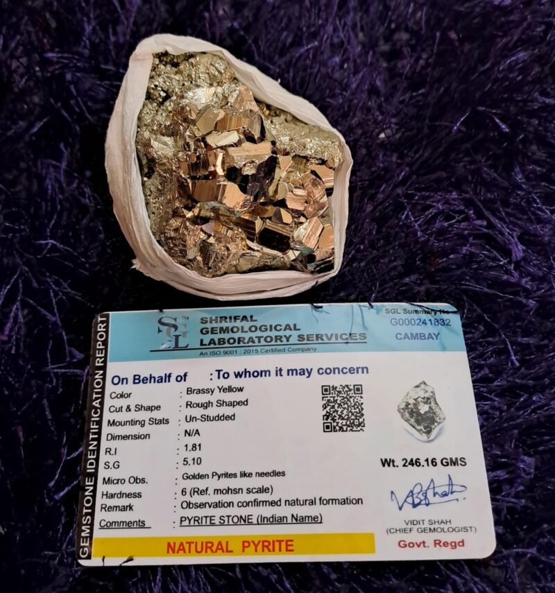 Divinity Healing Golden AAA + Grade Premium Pyrite Rock Original Lab Certified Rare Pyrite Cluster Geodes Natural and Pure Money Magnet Crystal Pyrite for Manifesting Financial Abundance and Prosperity Cubical Pyrite Clusters Abundance Stones 24
